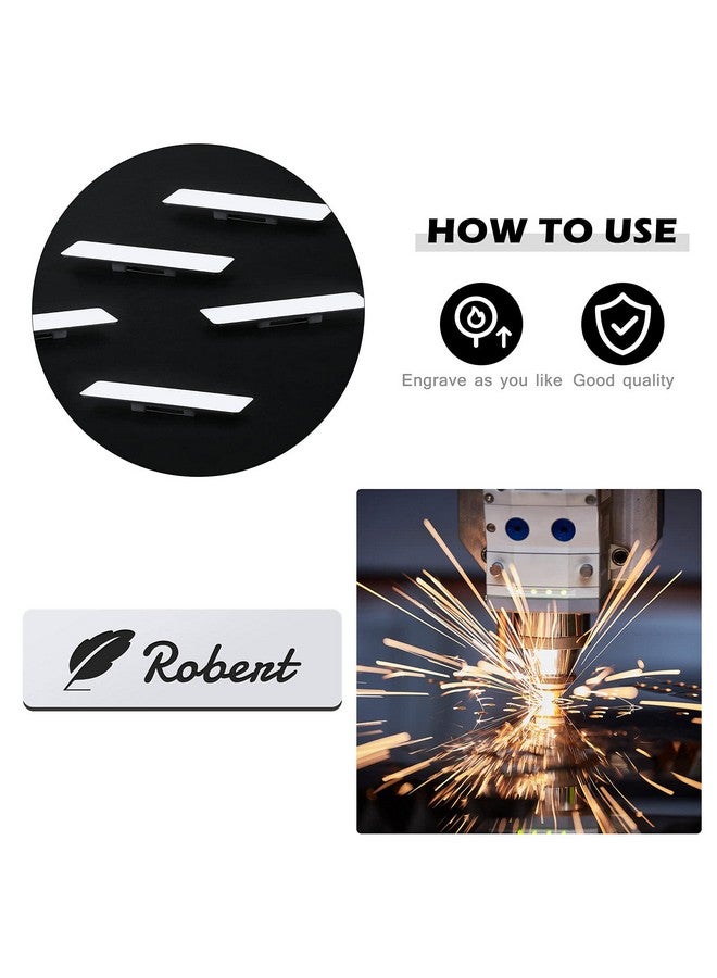 تيكيونايت شارات اسم فارغة 1 × 3 بوصة لتقوم بها بنفسك شارة اسم معرف فارغة مع دعم دبوس للعاملين في المكاتب والطلاب صنع شارات شخصية (50 قطعة) - Image 3
