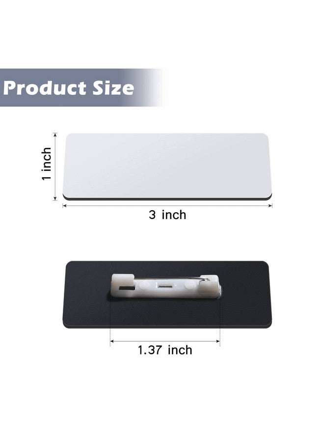 تيكيونايت شارات اسم فارغة 1 × 3 بوصة لتقوم بها بنفسك شارة اسم معرف فارغة مع دعم دبوس للعاملين في المكاتب والطلاب صنع شارات شخصية (50 قطعة) - Image 2