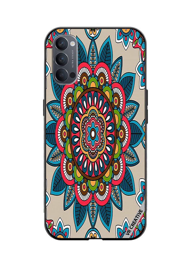 VR CREATIVE Protective Case Cover For Oppo Reno4 Pro 5G Indian Mandala Design Multicolour - Image 1