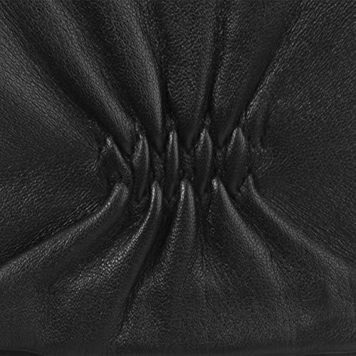 Isotoner Women's Classic Stretch Leather Gloves - Women's Leather Gloves with Fleece Lining - SmarTouch Technology, Ideal for Winter, Black, Small/Medium - Image 3