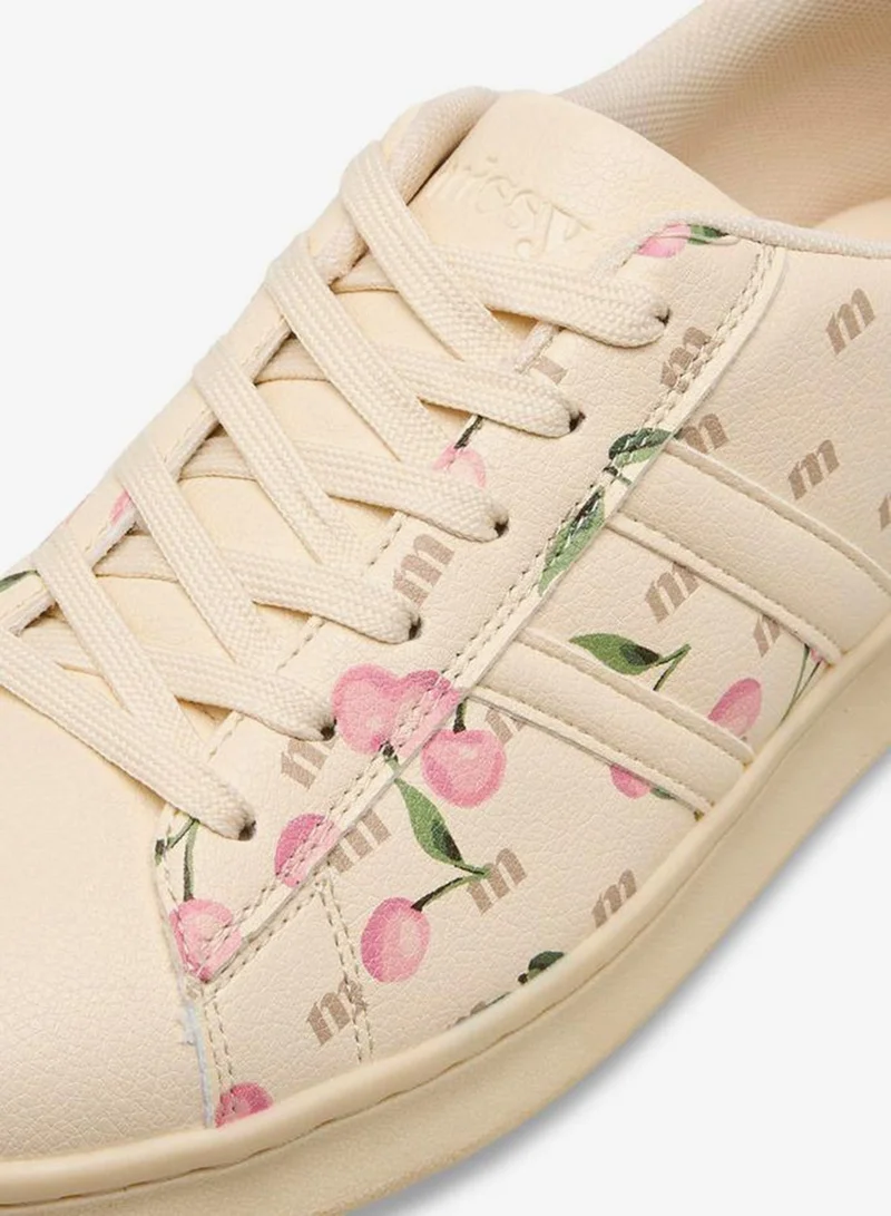 MISSY BEIGE Women Lace-Up Ankle Sneakers for Women | Best Price UAE