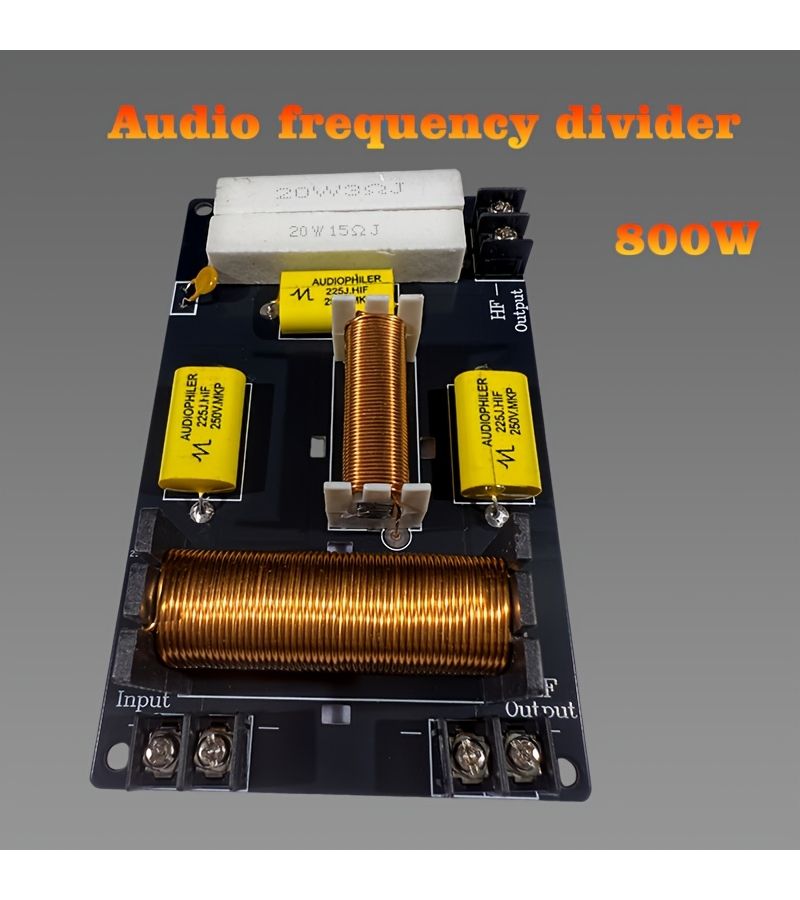 2 Way Audio Frequency Divider Treble Bass Crossover Filter 800W Bookshelf HIFI Speaker Divider Sing DZ 800W - Image 1