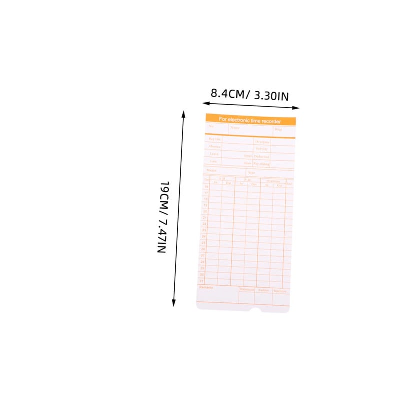 Employee Time Cards Attendance Paper 100 Sheets Punch Cards Classroom Office Random Color - Image 3