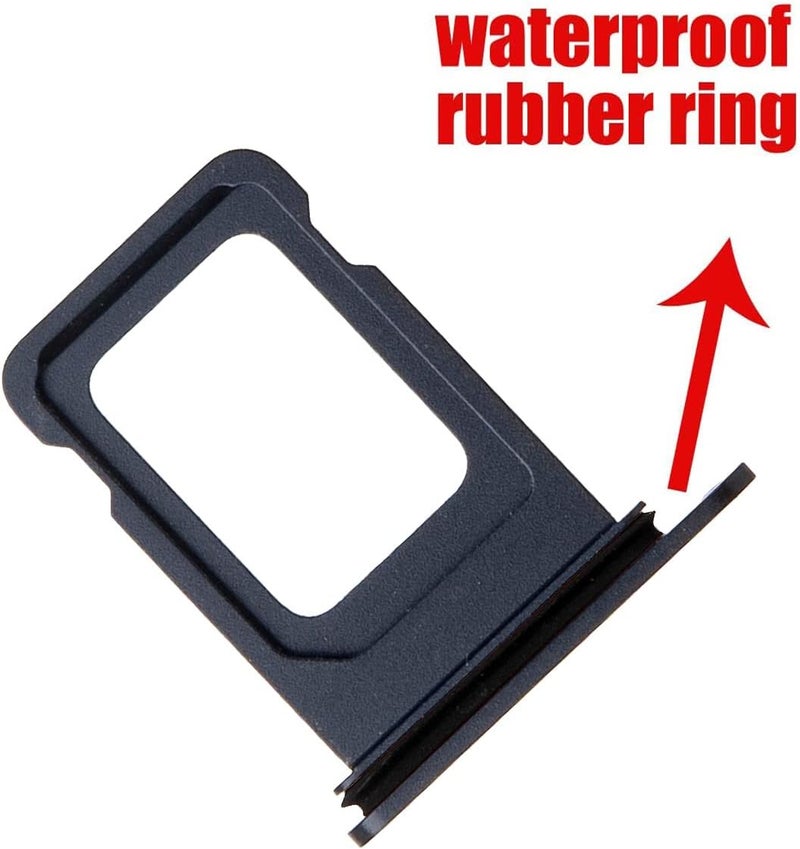 Perzework SIM Card Tray Holder Slot Replacement for iPhone 12 Pro and iPhone 12 Pro Max (Graphite) with Waterproof Rubber Ring and Eject Pin (Single Sim Version) - Image 2