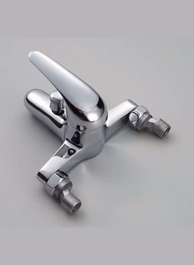 إلسا خلاط حمام | حنفية حائطية بمقبض واحد مع محول | هيكل نحاسي فاخر وتشطيب كروم | خلاط مياه ساخن وبارد لحوض الاستحمام والدش - Image 5