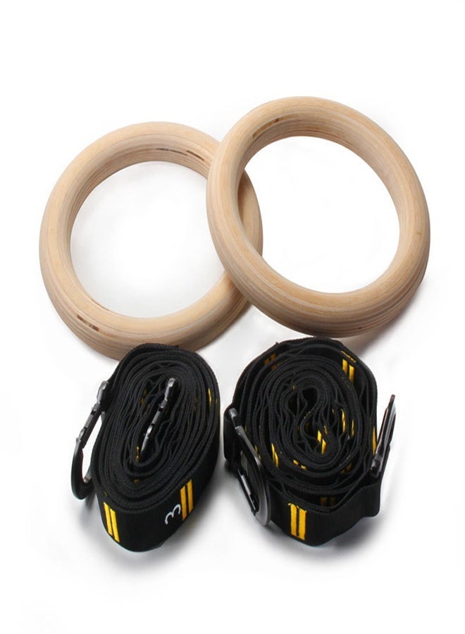 general Home Gym Wooden Gymnastics Rings - Image 2