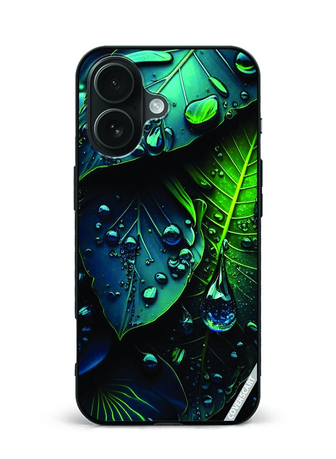 Protective Case Cover For Apple iPhone 16 Plus Leaves Design Multicolour