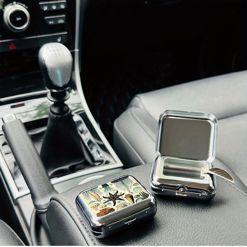 Metallic Color Portable Mini Metal Ashtray Creative Car Ashtray For Outdoor - Image 5