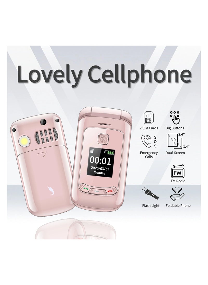 KONKA - Dual Screen Flip Mobile Phone with Large Keypad and Easy Functions for Elderly People - Image 1