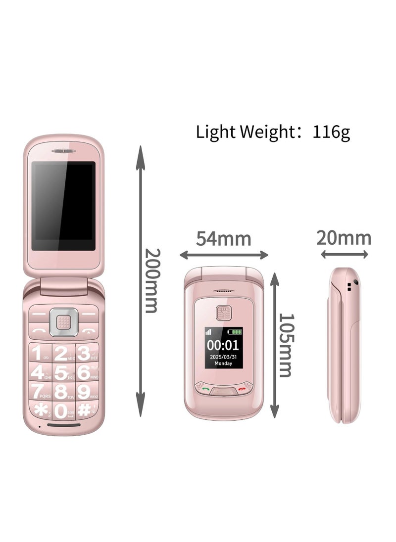 KONKA - Dual Screen Flip Mobile Phone with Large Keypad and Easy Functions for Elderly People - Image 1