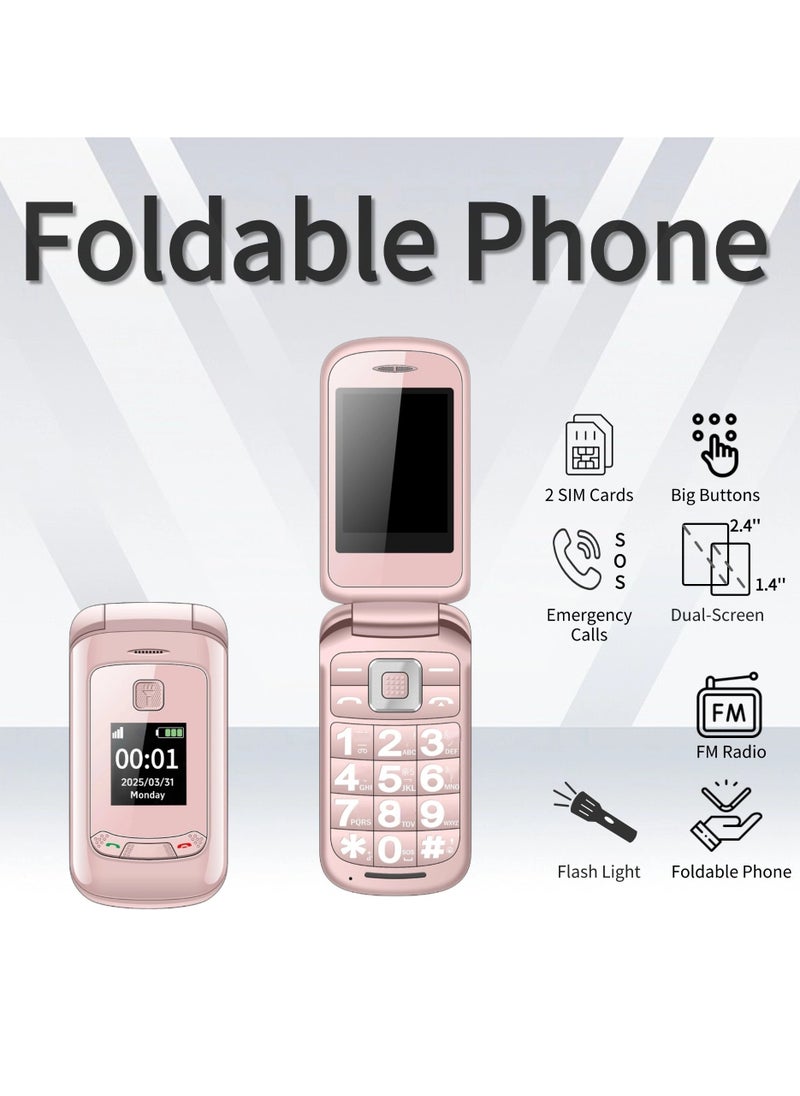 KONKA - Dual Screen Flip Mobile Phone with Large Keypad and Easy Functions for Elderly People - Image 1
