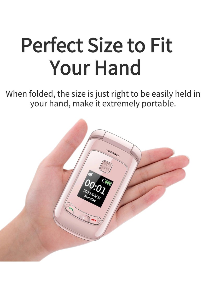 KONKA - Dual Screen Flip Mobile Phone with Large Keypad and Easy Functions for Elderly People - Image 1
