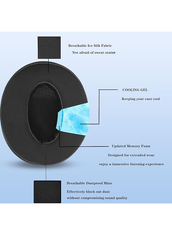 erorex Cooling Gel Ear Cups Replacement Fit For Hd4.50Bt Hd4.50Btnc Hd4.40Bt Headphone Noise Isolation Memory Foam - Image 4