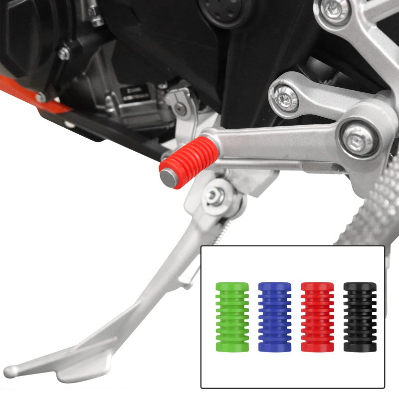 AW AUTO WORLD COPART Motorcycle Gear Shift Shifter Lever Pedal Rubber Cover Universal Replacement for Yamaha Suzuki Kawasaki Honda and More Red 1 Pair - Image 4