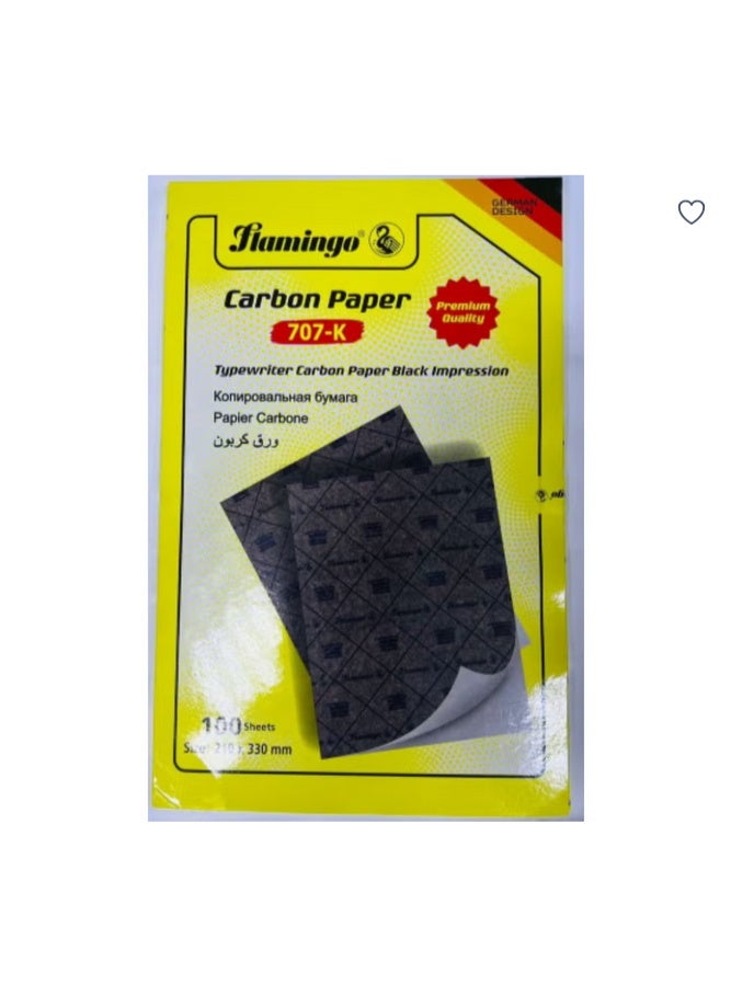 A4 Size Carbon Paper 100 Sheet Black