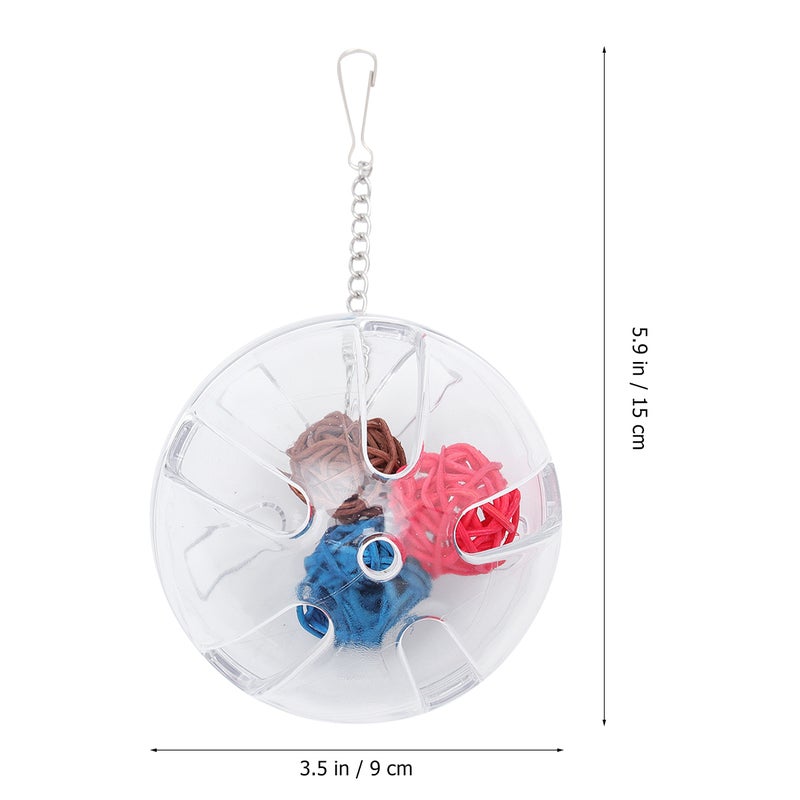 1Pc Parrot Foraging Box Portable Transparent Parrot Feeder Funny Pet Bird ( Color) - Image 2