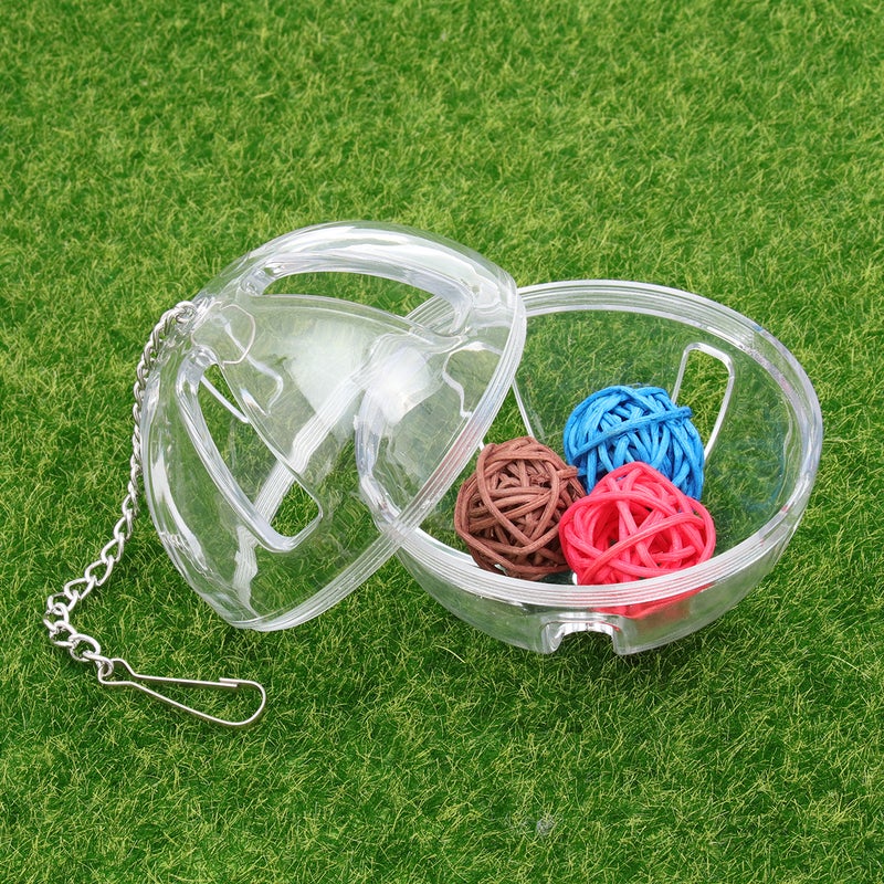 1Pc Parrot Foraging Box Portable Transparent Parrot Feeder Funny Pet Bird ( Color) - Image 3