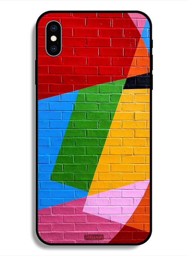 Tolwak Protective Case For Apple iPhone X Colorful Wall Painting - Image 1