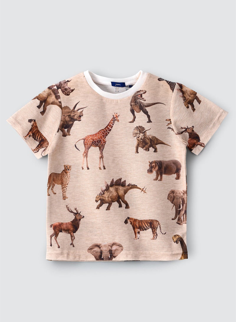 JAM Round neck s/slv knit aop t-shirt - Image 1