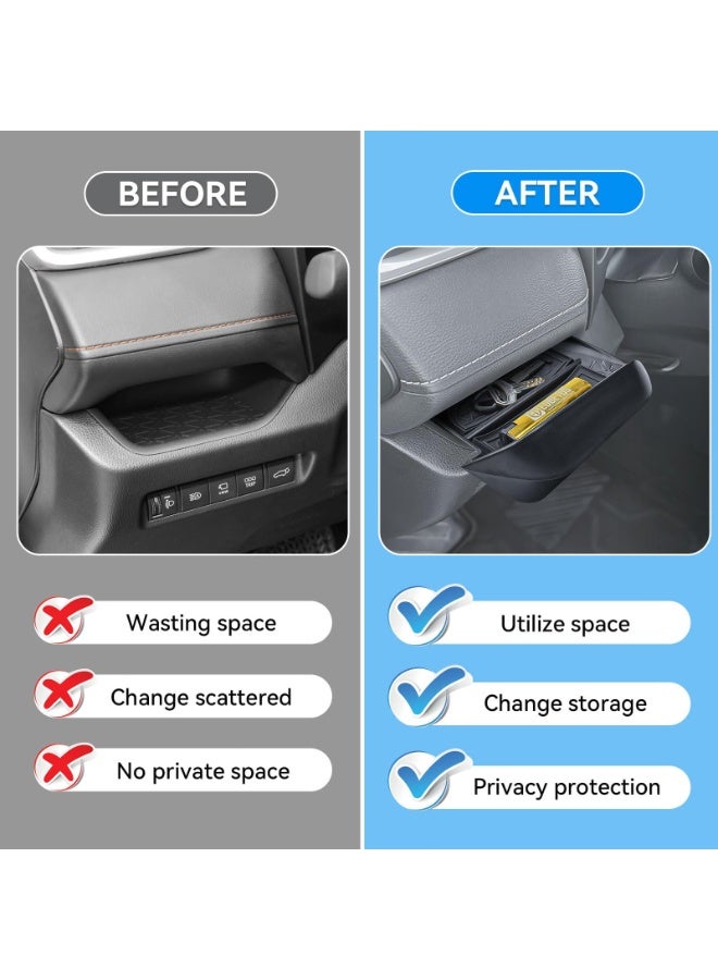 Driver's Drawer Box Compatible with Toyota RAV4 Accessories 2025 2024 2023 2022 2021 2020 2019 Drivers Side Cubby Drawer Organizer with Non-Slip Mat Black - Image 5