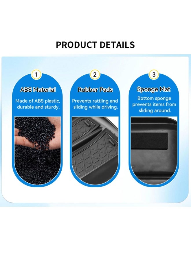 Driver's Drawer Box Compatible with Toyota RAV4 Accessories 2025 2024 2023 2022 2021 2020 2019 Drivers Side Cubby Drawer Organizer with Non-Slip Mat Black - Image 4