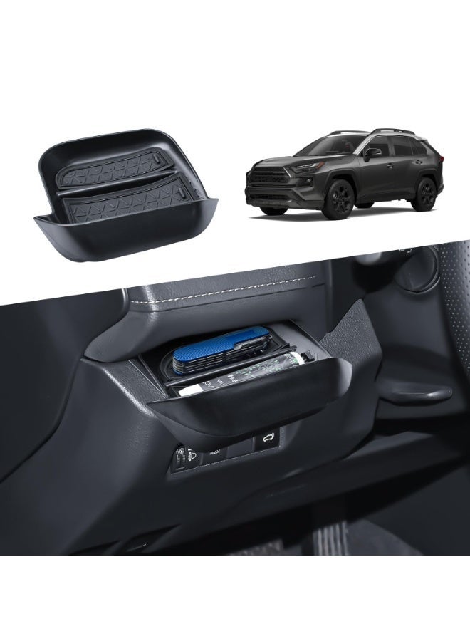 Driver's Drawer Box Compatible with Toyota RAV4 Accessories 2025 2024 2023 2022 2021 2020 2019 Drivers Side Cubby Drawer Organizer with Non-Slip Mat Black - Image 1