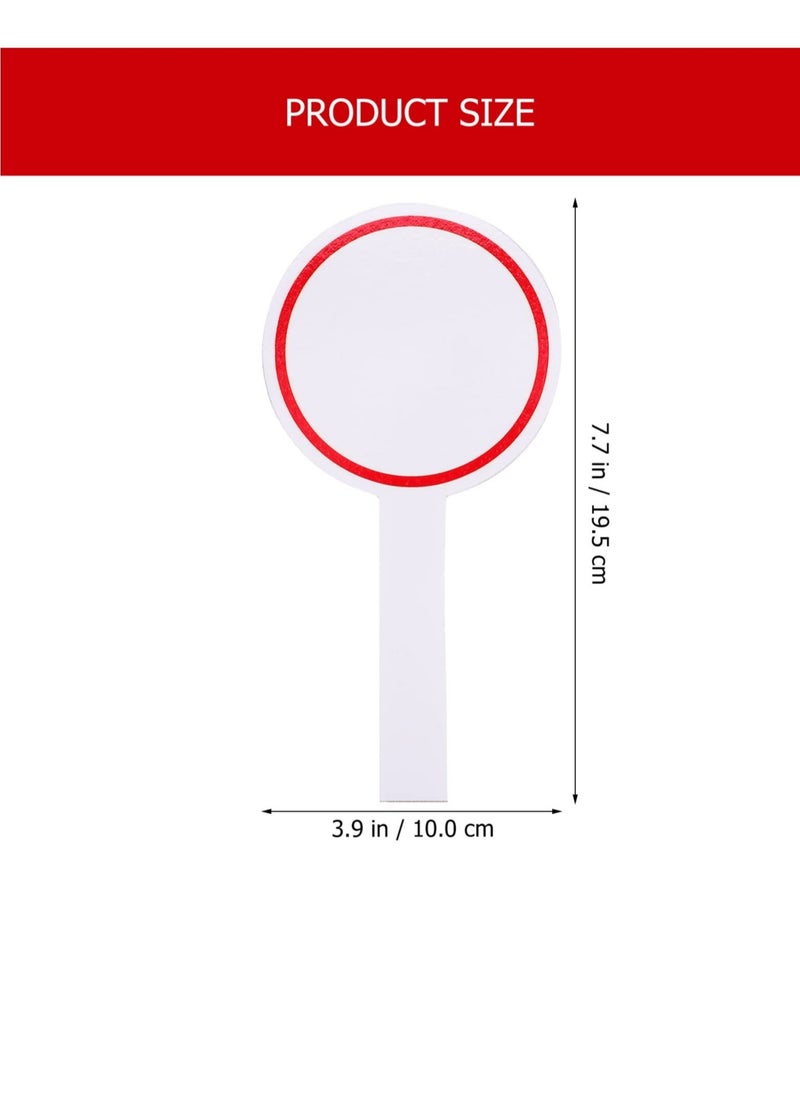Excefore Handheld Whiteboard, Handheld Double Sided Paddle, Round Flip Answer Board Paddles, Suitable for Kids Students Teacher Classroom Supplies (12Pack)  - Image 2