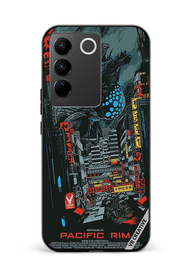 VR CREATIVE Protective Case Cover For Vivo V27e Pacific Rim Design Multicolour - Image 1
