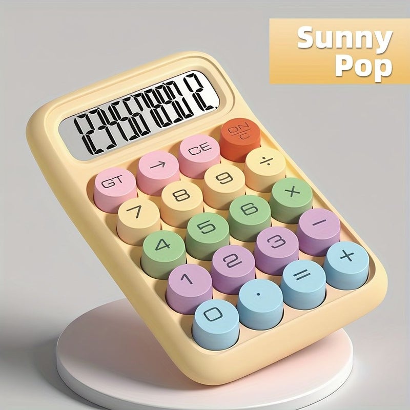 1 PC Dopamine Glow Calculator Sunny Pop High Saturation Sunburst Matte Anti Fingerprint Viral Math Gadget Back To School Essential - Image 5