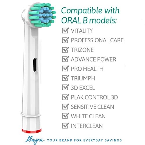 Alayna Replacement Brush Heads Compatible with Oral B- Sensitive Gum Care Electric Toothbrush Heads - Pk of 8 Generic Sensitive Brushes- Fits Oral-b Braun 7000, Pro 1000, 9600, 500, 3000, 8000 Clean - Image 4