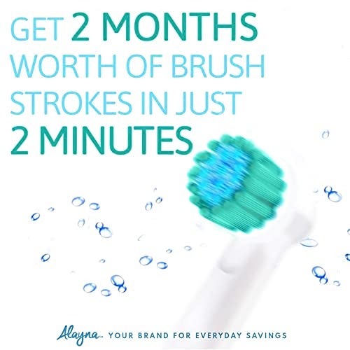 Alayna Replacement Brush Heads Compatible with Oral B- Sensitive Gum Care Electric Toothbrush Heads - Pk of 8 Generic Sensitive Brushes- Fits Oral-b Braun 7000, Pro 1000, 9600, 500, 3000, 8000 Clean - Image 3