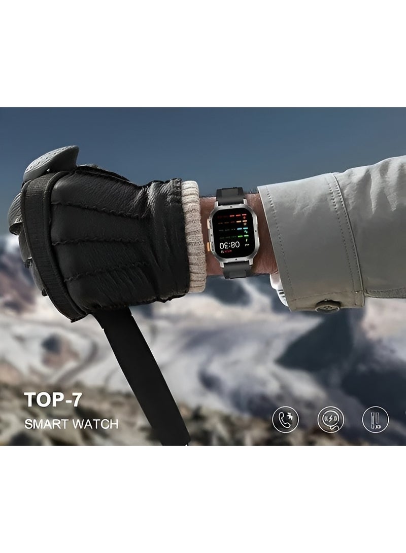 Haino Teko Haino Teko TOP-7 Smart Watch with AMOLED Screen and Always On Display - 3 Straps - Black - Image 5