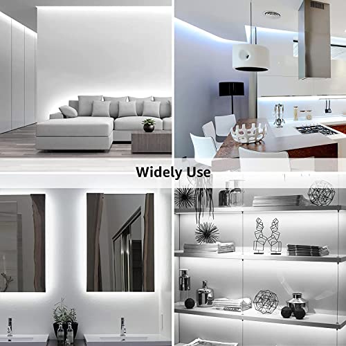 Lepro شريط إضاءة LED ليبرو 12 فولت، مرن، SMD 2835، 16.4 قدم، شريط إضاءة للمنزل، المطبخ، الحفلات، عيد الميلاد والمزيد، غير مقاوم للماء، أبيض نهاري (لا يتضمن محول الطاقة) - Image 3