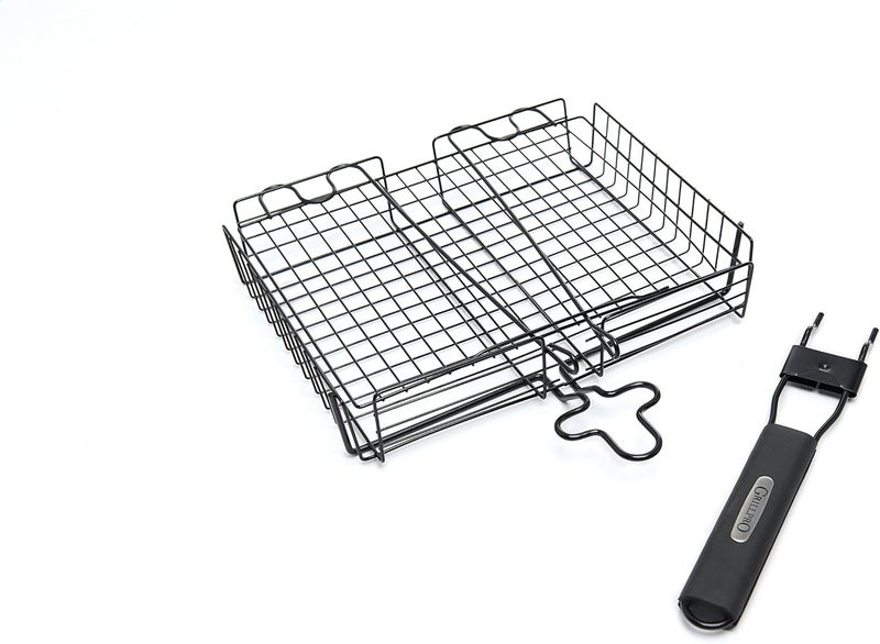 GrillPro Deluxe Non-Stick Broiler Basket with Detachable Handle - 9.5" x 12" - Image 1