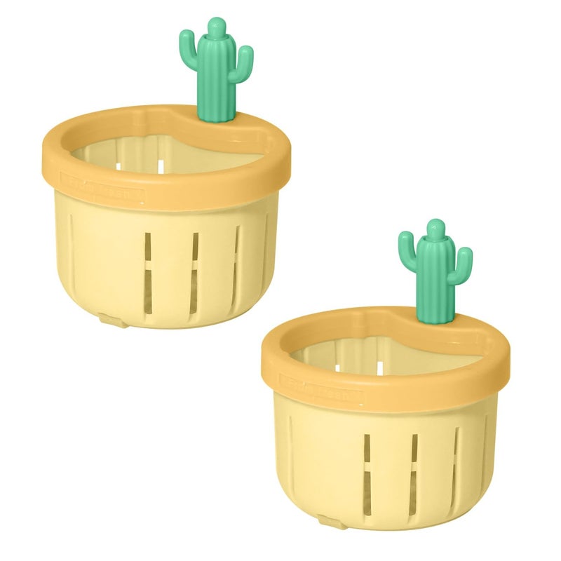 Home Stuffs 2PCS Cactus Kitchen Sink Drain Strainer, Press Automatic Dumping Basket, Kitchen Waste Collector Filter, Multi-Functional Home Use Cactus Sink Draining Basket (Multi) - Image 1