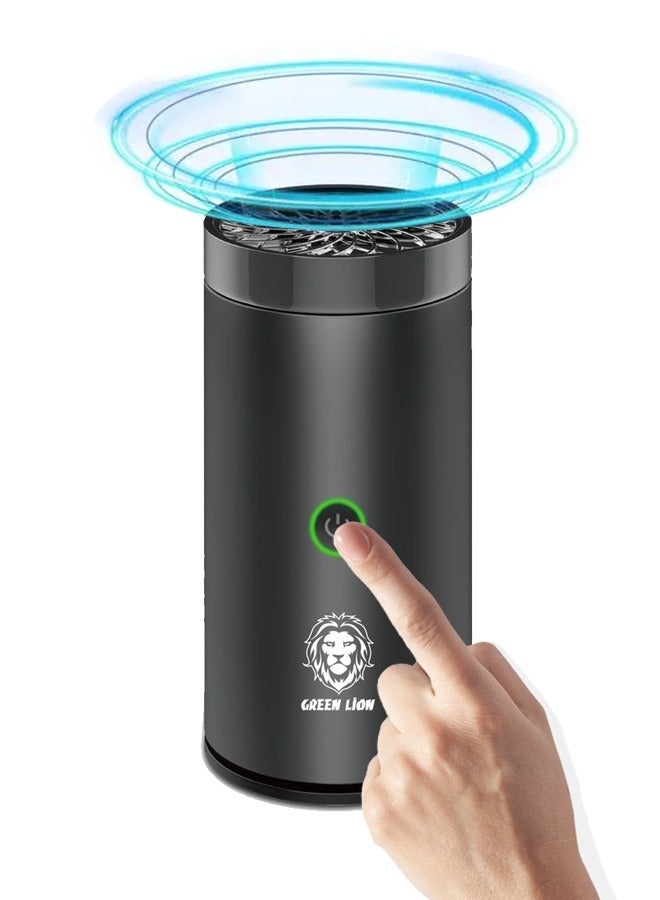 GREEN LION Smart Mini Bakhour Rechargeable Electric Car Incense Burner / Bukhour / Luxury Scent | Aroma Diffuser Portable Bakhour Oud USB Type Fragrance Air Freshener for Car & Home - Black - Image 2