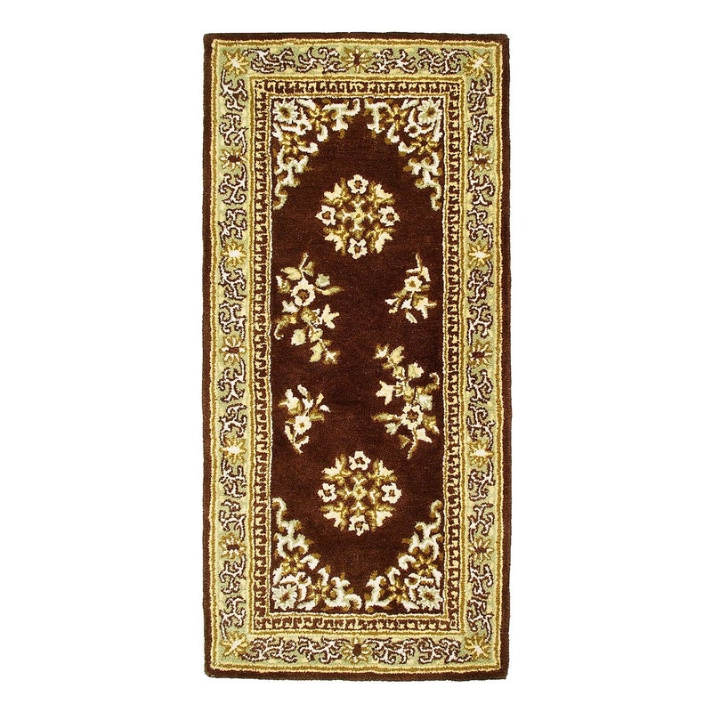 Minuteman International Minuteman International Coffee Oriental Wool Hearth Rug Rectangular 56 in x 26 in 