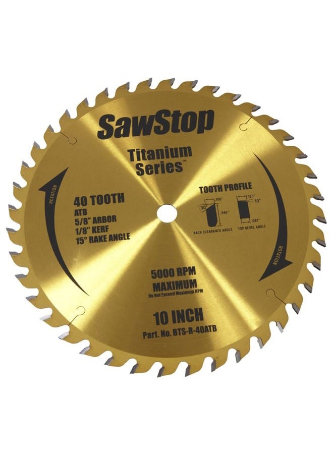 SawStop Circular Saw Blade, 40 Teeth, Wood - Image 1