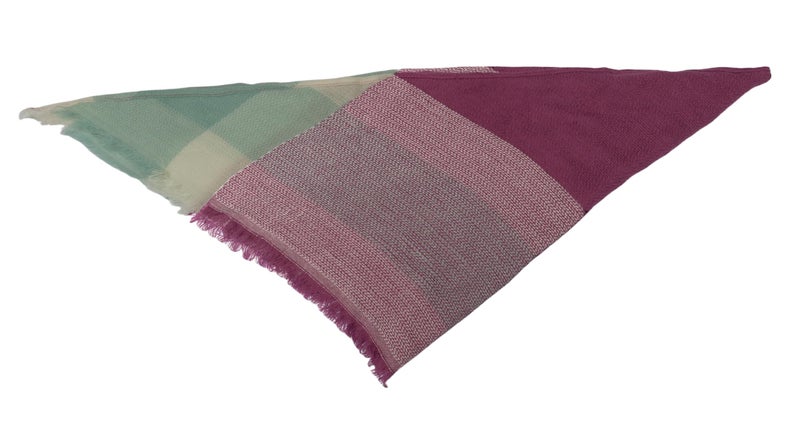 Wander Agio Womens Warm Scarf Triangle Shawls Large Scarves Stripe Plaid Fichu Big Plaid Jujube Red Green 13 - Image 3