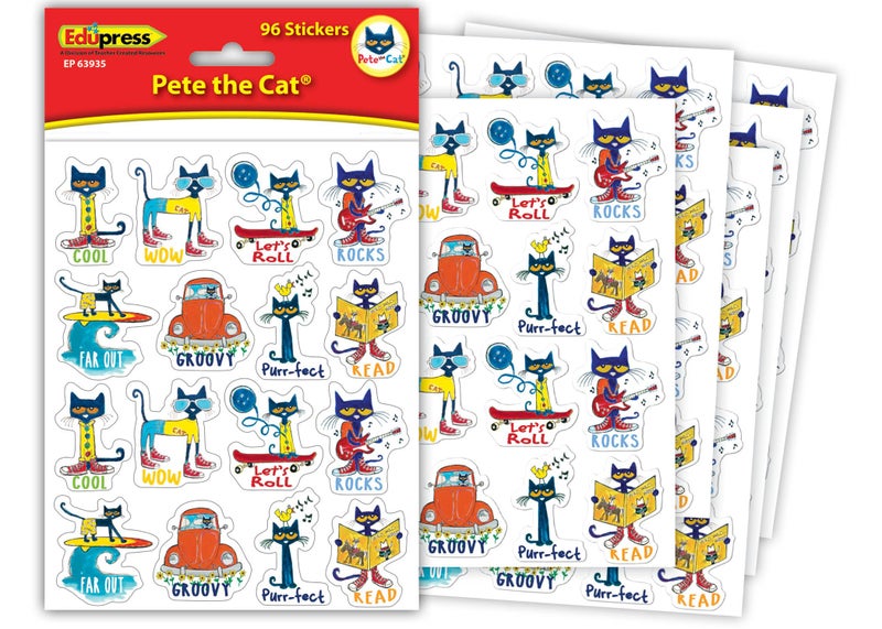 Edupress Teacher Created Resources Pete The Cat Stickers (EP63935) - Image 1