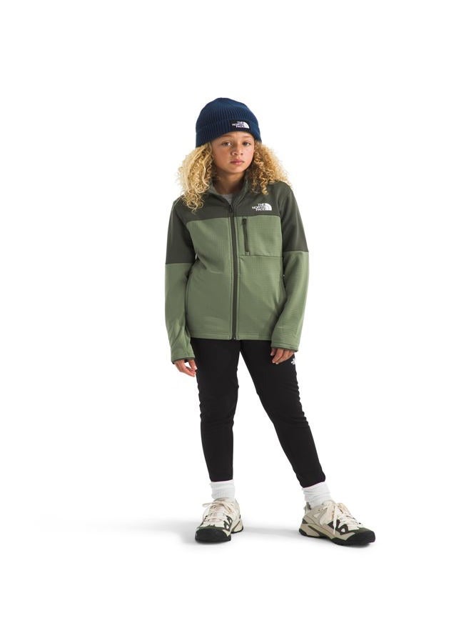 THE NORTH FACE Teen Hike Midlayer Full Zip Jacket - Lightweight Outerwear for Boys & Girls, Secure-Zip Chest Pocket, Bark Mist/New Taupe Green, X-Large - Image 4