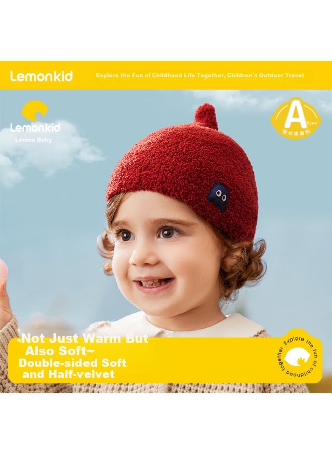 Lemonkid Baby Hat, Autumn And Winter Children's Hat, Boys And Girls Toddler Pullover Cap, Warm, Light Khaki, M - Image 1