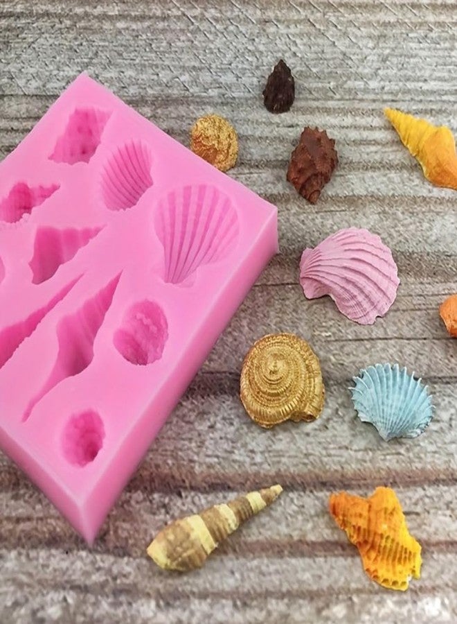 Skytail 10 Cavity Seashell Conch Marine Silicone Mould for Fondant Baking Chocolate Candy Coral Beach Ocean Theme DIY Cake Decoration Cupcake Sugarcraft Gum Paste Polymer Clay Crafting Projects - Image 5