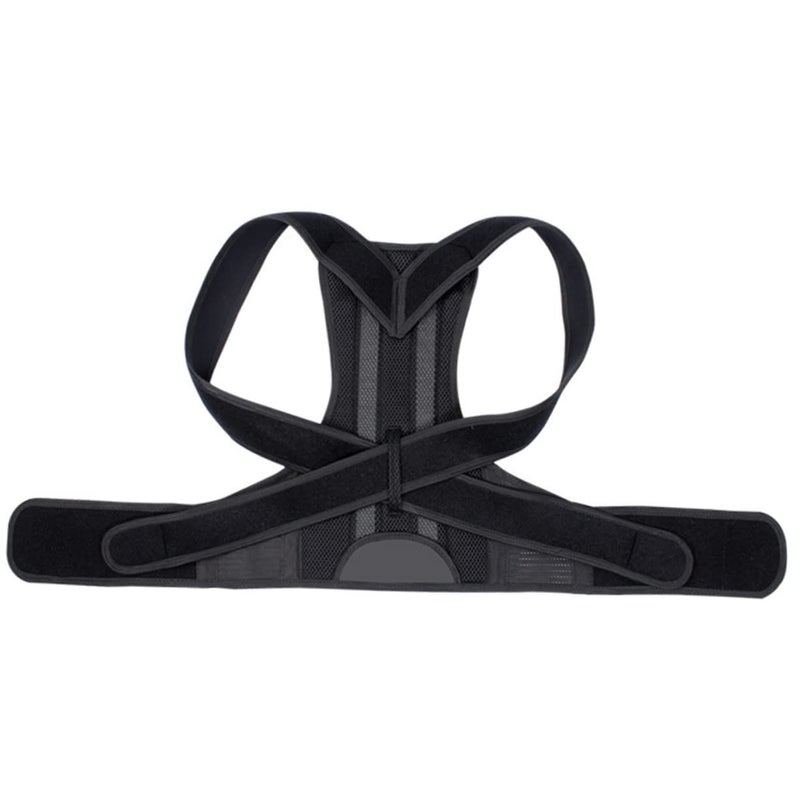 Hunchback Corrector Posture Trainer Breathable Back Support Brace Black 32X27CM - Image 2