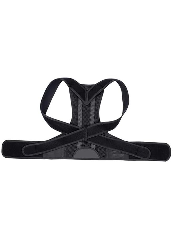 Hunchback Corrector Posture Trainer Breathable Back Support Brace Black 32X27CM - Image 1