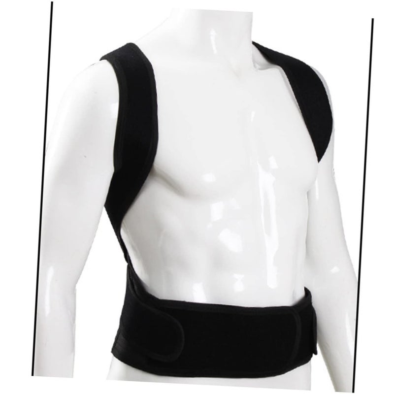 Hunchback Corrector Posture Trainer Breathable Back Support Brace Black 32X27CM - Image 4
