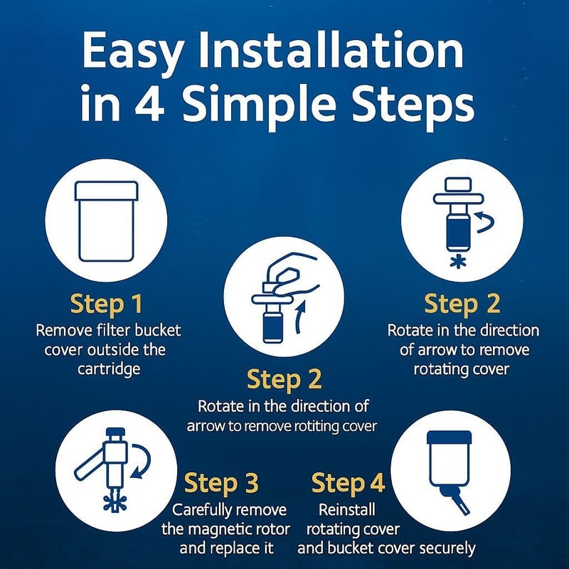 VAYINATO Cannister Filter Spare Impeller Suitable for (HW304A/304B) - Image 2