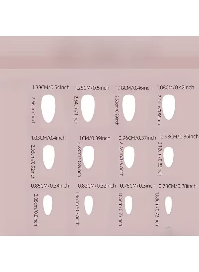 LANGMANNI 24Pcs Burgundy Red Press On Nails, Long Stiletto Fake Nails, Detachable Reusable Wearable False Nails for Women - Image 2