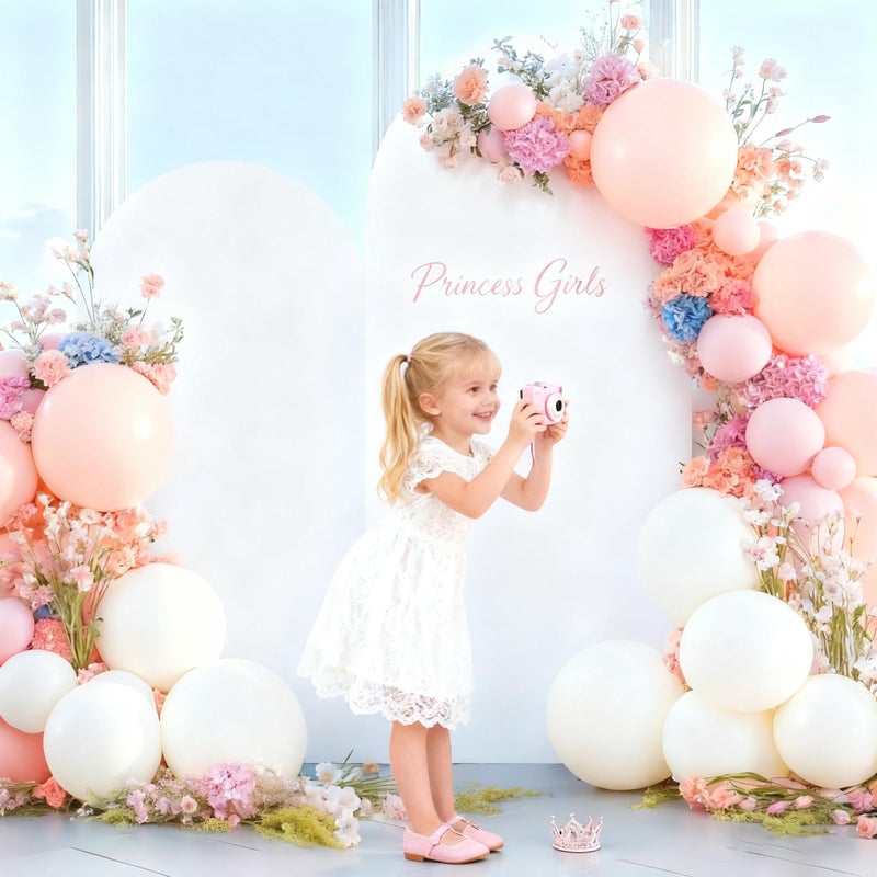 Shillance 7.2FT Wedding Arch Backdrop Cover, Spandex Fitted White Arch Covers Stretchy Backdrop Balloon Arch Back Drop for Wedding Birthday Party Christmas Banquet Decoration - Image 5