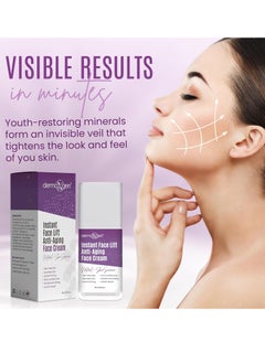 Natural Instant Face Lift Cream - Advanced Anti-Aging, Tightening & Firming Solution for Neck, Chest, and Sagging Skin - Targets Puffiness, Fine Lines, Wrinkles and Crow’s Feet - 0.5 oz/15ml